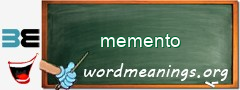 WordMeaning blackboard for memento